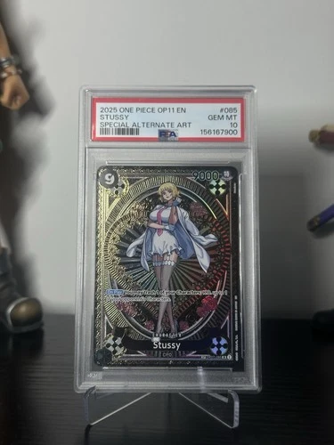 Stussy SP OP07-085 PSA 10 One Piece Card Game EN 2025 OP11 Foil Alt Art