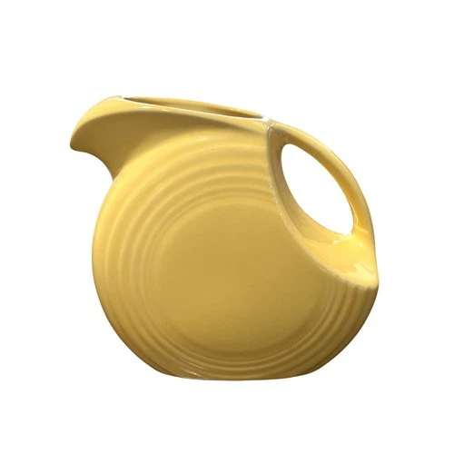 Fiesta Disc Pitcher Large Ceramic Fiestaware Sunflower Yellow Made in USA