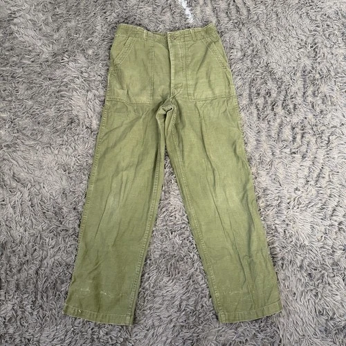 Vintage Military Pants Mens Fits 32x31 OG 107  Trousers Sateen Vietnam 60s 70s