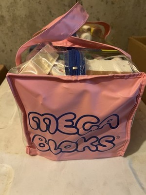MEGA BLOKS Big Building Toy Blocks with Pink Storage Bag