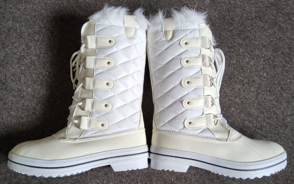 POLAR Women's Tall Winter White Snow Boots - UK Size 6 - Image 4 of 4