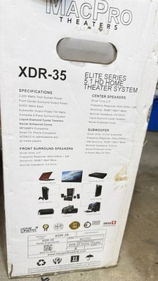 MacPro Theaters XDR-35 Elite Series 5.1 Smart Home Theater System 