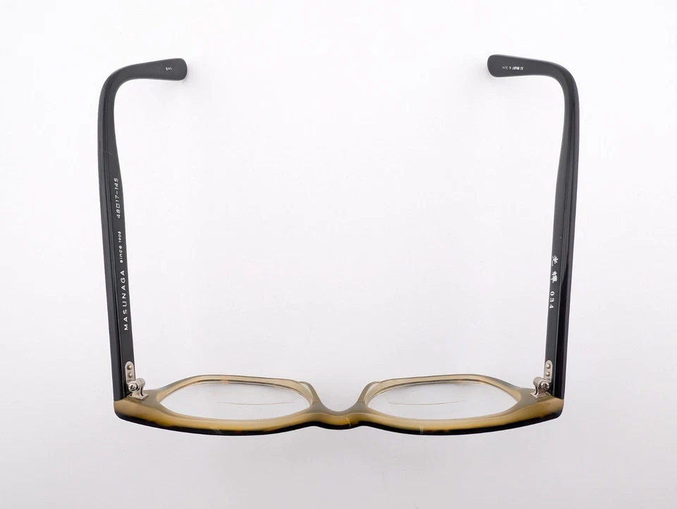 Masunaga Eyeglasses, Frames Only, 034 Black/Tortoise, 48-17-145, Made in Japan - Image 3 of 4