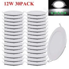 30Pack 6Inch LED Ceiling Lights Ultra-Thin Recessed Retrofits Kit 6000K Daylight