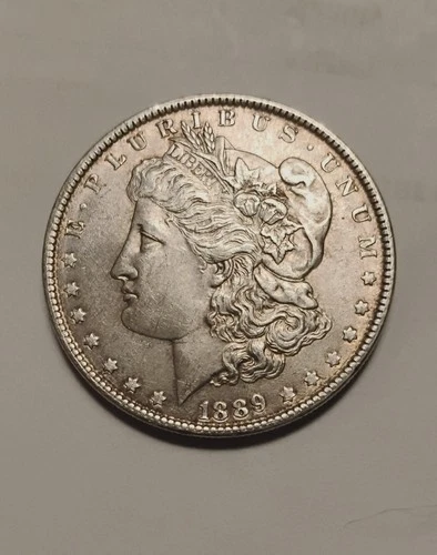 1889 P Morgan Silver Dollar .9 Silver VF-EF  Key Date 330k Minted See Pics