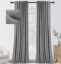 INOVADAY 100 Blackout Curtains for Bedroom, Thermal Black Out Curtains, Back...