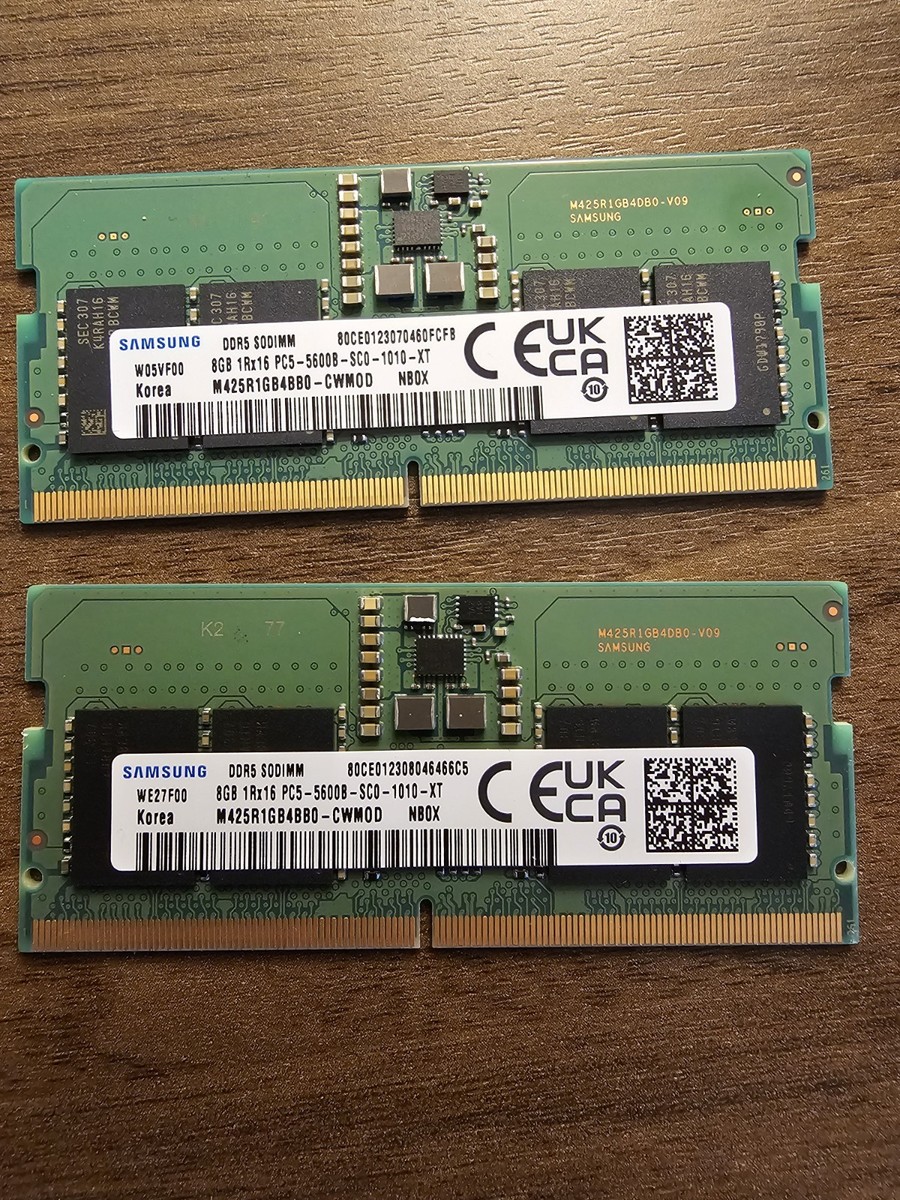 Samsung DDR5 16GB(8GB×2） New Samsung 16GB 2X8GB DDR5 5600MHz PC5-44800 UDIMM Memory Ram メモリー