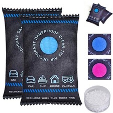 2X Car Dehumidifier Bag 200g Reusable Moisture Absorber Desiccant for Windscreen