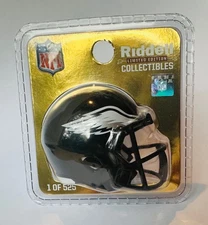 PHILADELPHIA EAGLES NFL BLACK RIDDELL POCKET PRO HELMET ONLY 1/525 MADE