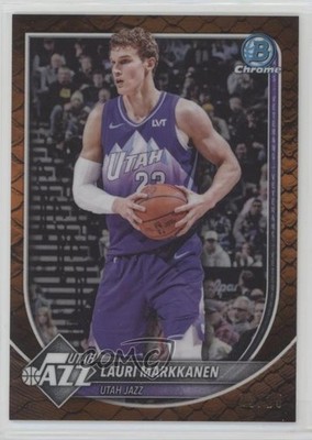 2025-26 Bowman Chrome Orange Reptilian Refractor 23/25 Lauri Markkanen 1b7p