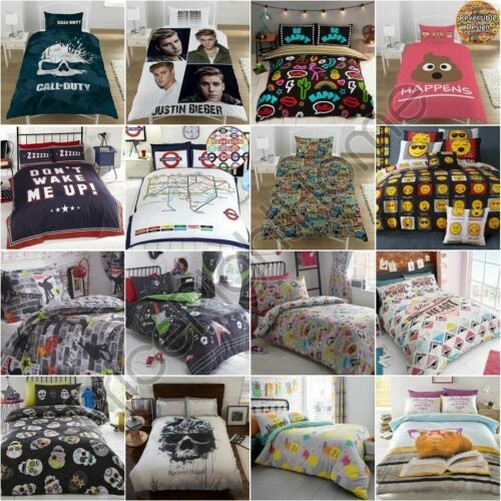 Adolescente Ropa de Cama - Individual/Funda Doble Edredón Niños Música Grafiti
