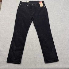Image of Levis 511 Pants Mens 34x29 Black Corduroy Slim Fit Cotton Stretch NWT