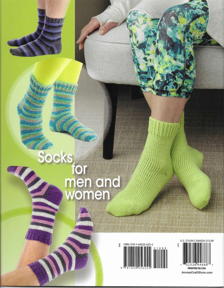 Let's Crochet Socks! 7 Fun Sock Designs For Men & Women Annie's Crochet 871870 - Image 2 of 2