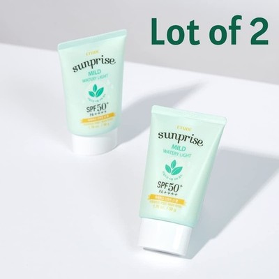 Lot of 2 ETUDE Sunprise Mild Watery Light Sun Cream SPF50+ PA++++, 50g Sunscreen
