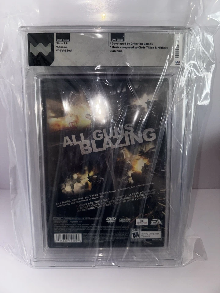 Black EA Sony PlayStation 2 PS2 Factory Sealed & First 9.8 From WATA 9.8 A+ - Image 3 of 4