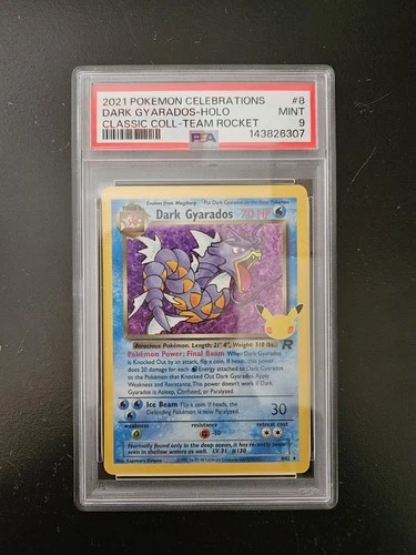Dark Gyarados 8/82 Celebrations: Classic Collection Holo PSA 9