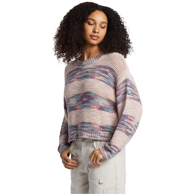 Billabong Womens Fade Out Scoop Neck Pullover Sweater Jumper Cardigan Striped
