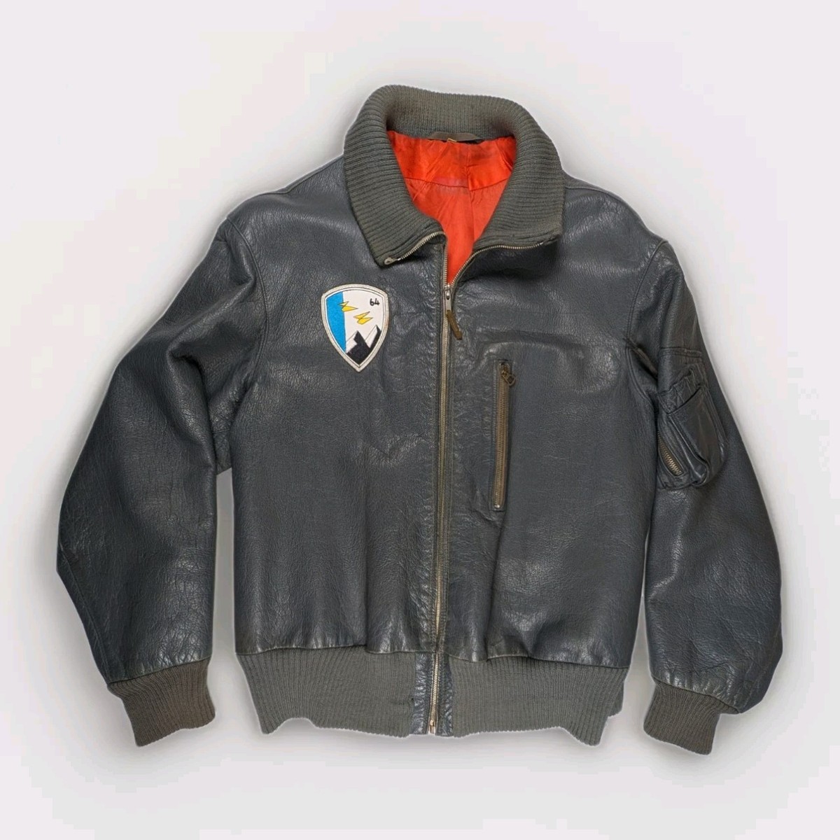 Vth 60s German Air Force Leather Pilot Jacket Luftwaffe