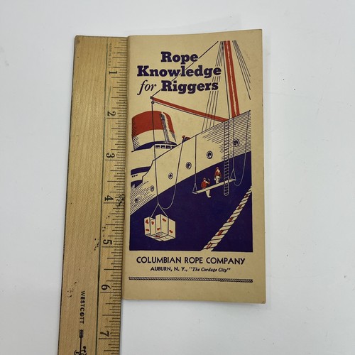 Vintage Rope Knowledge for Riggers Booklet Tying Instructions Ship Sailors - Picture 6 of 8