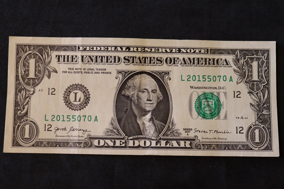 [MAY 7, 2015]  $1 ONE DOLLAR  BIRTHDAYANNIVERSAR NOTE.  SN # L 20155070 A - Image 2 of 3