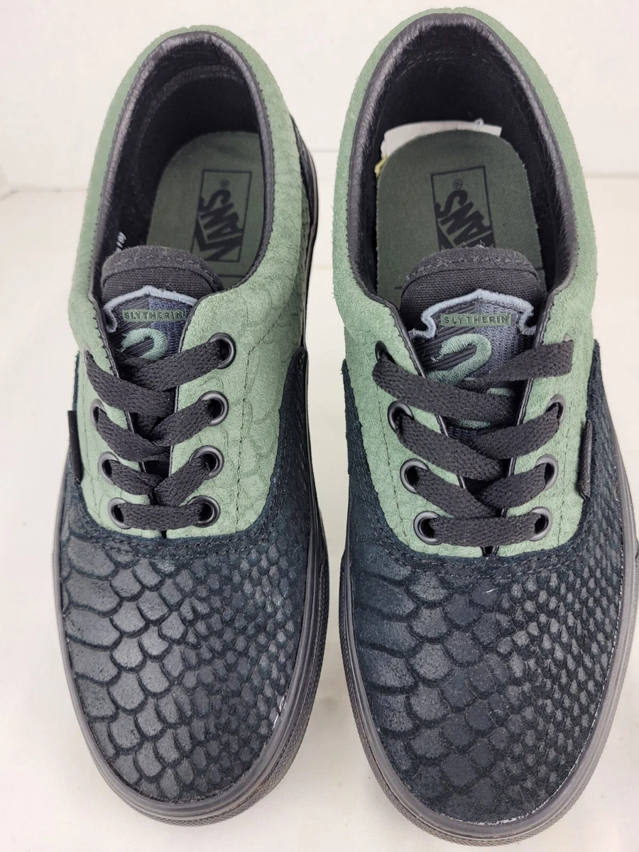 VANS HARRY POTTER SLYTHERIN SNAKE SCALE SHOES GREEN BLACK WOMEN S 6.5