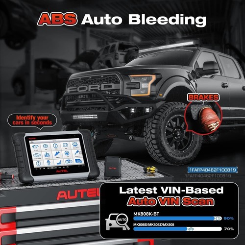 2025 AUTEL MK808K-BT PRO Herramienta de Diagnóstico OBD2 Codificación Clave BT - Foto 7 di 14