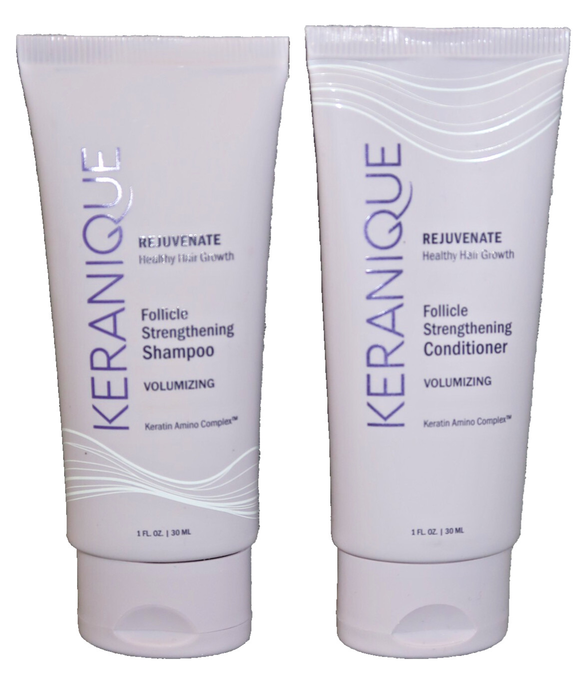 Keranique Follicle Strengthening Shampoo & Conditioner VOLUMIZING  1 oz each