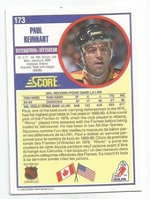 PAUL REINHART 1990-91 SCORE BILINGUAL CARD NEAR MINT+ CONDITION