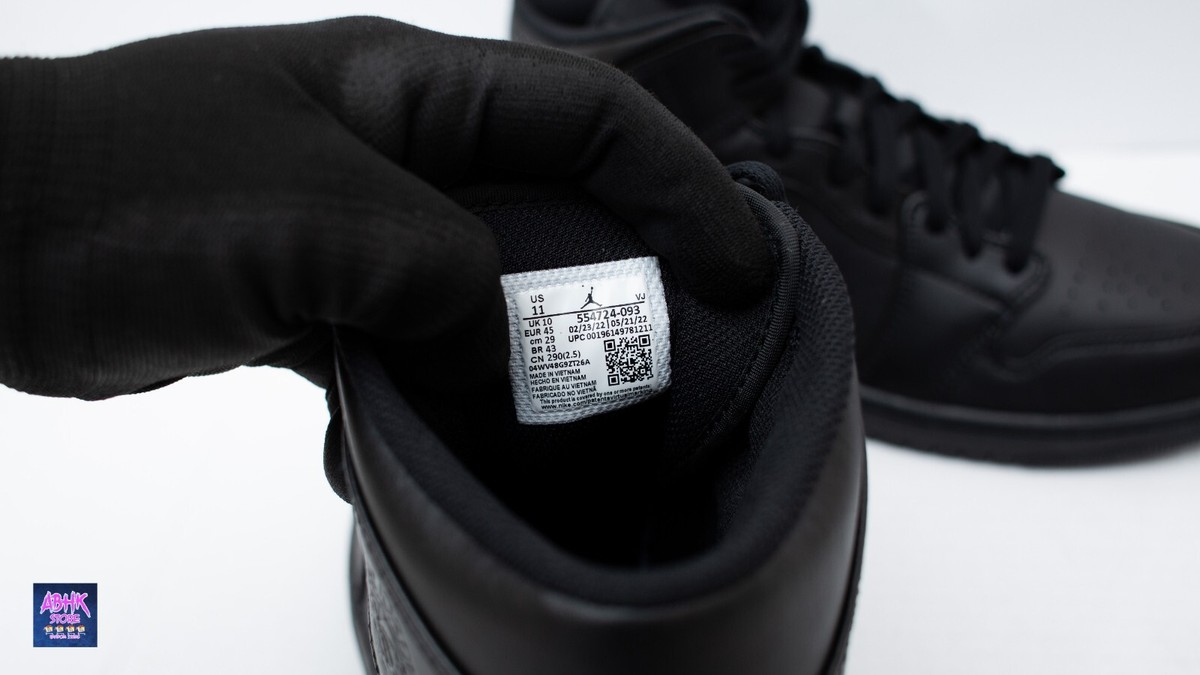 Air Jordan 1 Mid Triple Black(日本未発売) 日本未発売モデル Nike Air Jordan 1 Mid 