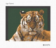 Tiger Framed Needlepoint Kit or Canvas