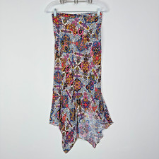 Veronica Beard Mac Handkerchief Maxi Skirt Size 2 Multicolor Paisley Boho - Good