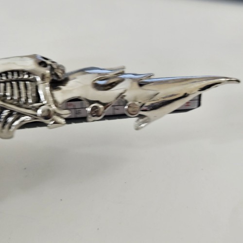 Unisex Gothic Punk Full Finger Skull Ring Size 7.5 Claw Ring Silver Tone Jewelry - Picture 5 of 17