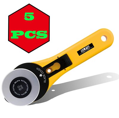 OLFA Circular Blade Rotary Cutter 5 PCS Safety Knife 60mm LL-136B JAPAN