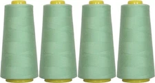 4 BIG CONES MINT SERGER SEWING THREAD 2750 YD TEX 27 40S/2-THREADART