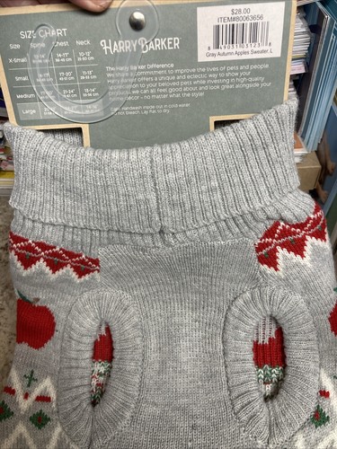 Harry Barker Dog Fall Apple ๐ Large Sweater SMALL BUSINESS ๐ฆฎ๐๐ฉ๐๐โ๐ฆบ - Picture 4 of 4