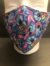 Disney Stitch Face Mask-Adult Fitted Adult Washable Reusable Handmade Cover