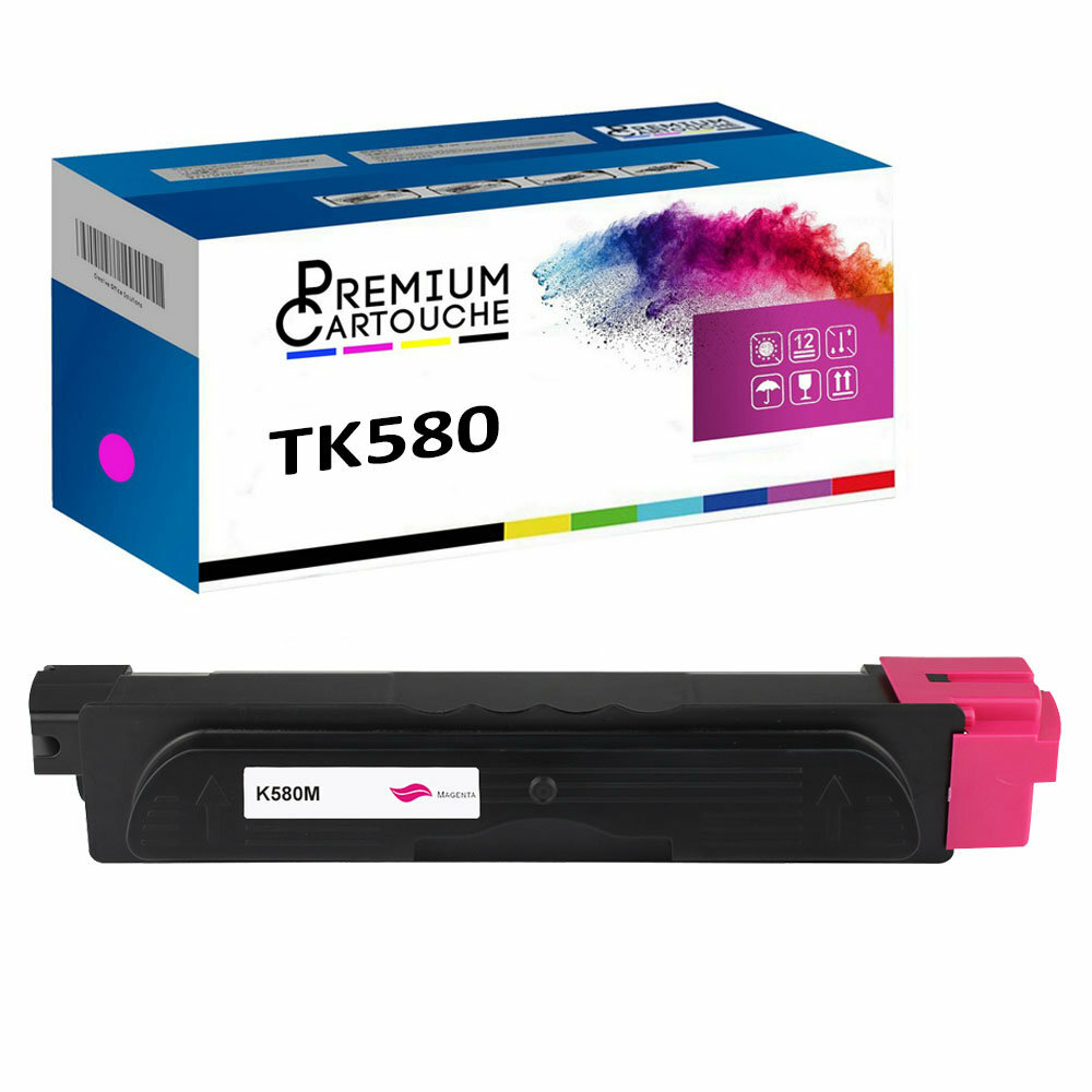 Toner TK580M Kyocera Magenta Haute Densité pour Textes et Graphiques Rares