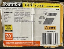 Bostitch PT-8D113GFH2 Stick Framing Nails, .113 x 2-3/8"