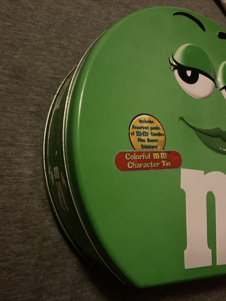 Large M&M Green Tin M&M’s 10” X 9” With Handle eBay