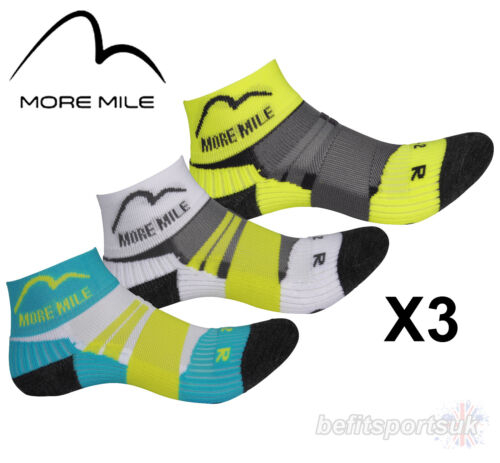RUNNING SOCKS KIDS YOUTHS MORE MILE ENDURANCE CUSHIONED BLISTER SPORTS SOCKS 3 - Picture 1 of 4