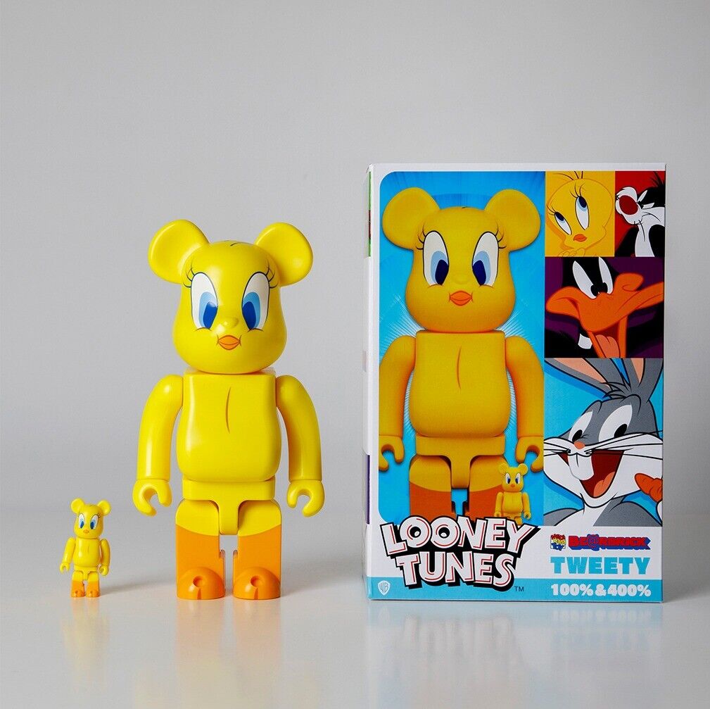 Medicom Toy BE@RBRICK Bearbrick 400% + 100% TWEETY Authentic Medicom Toy BE@RBRICK Bearbrick 400% + 100% TWEETY Authentic