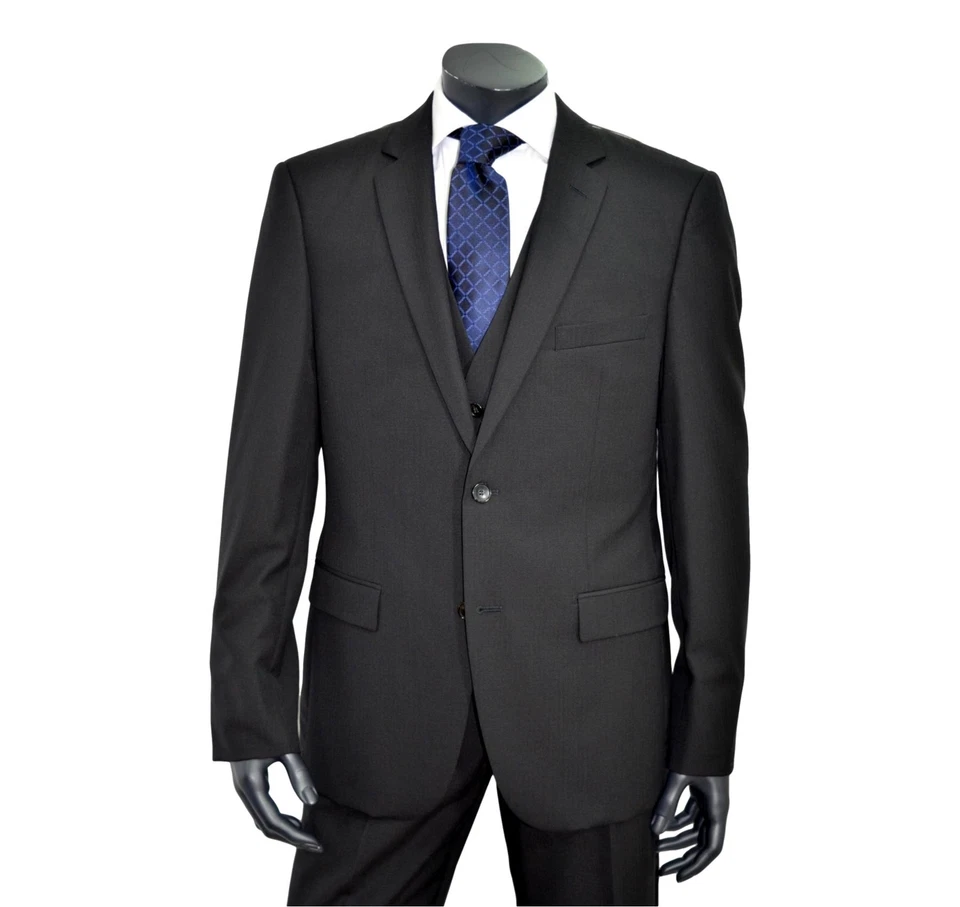HUGO BOSS Selección Traje Hombre Con Chaleco 50218162 Color Negro - Imagen 4 de 4