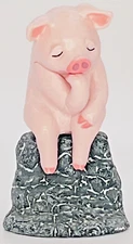 Pig Animal Beast Museum Thinking Pose Figure Ale Japan TAMA-KYU Gacha Rare Mini