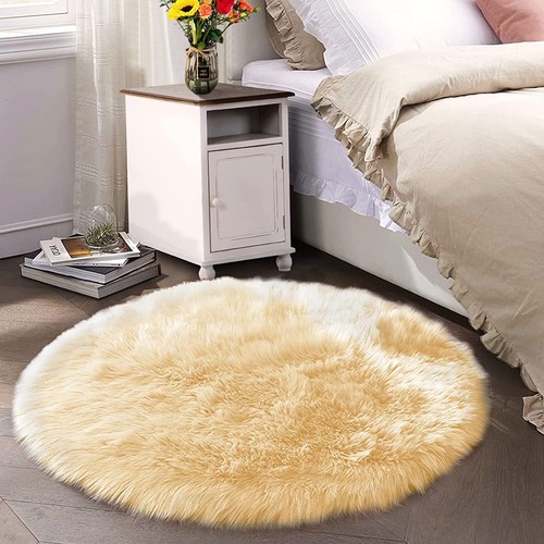 Latepis Faux Fur Sheepskin Area Rugs Soft Shaggy Carpet for Living Room Bedroom - Picture 115 of 219