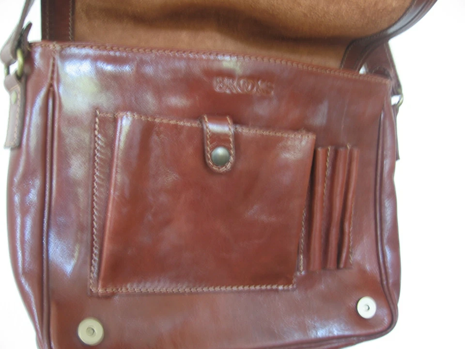 Bolso de hombro Brooks de cuero mensajero de ciclismo hecho en Italia Foto 2 de 4