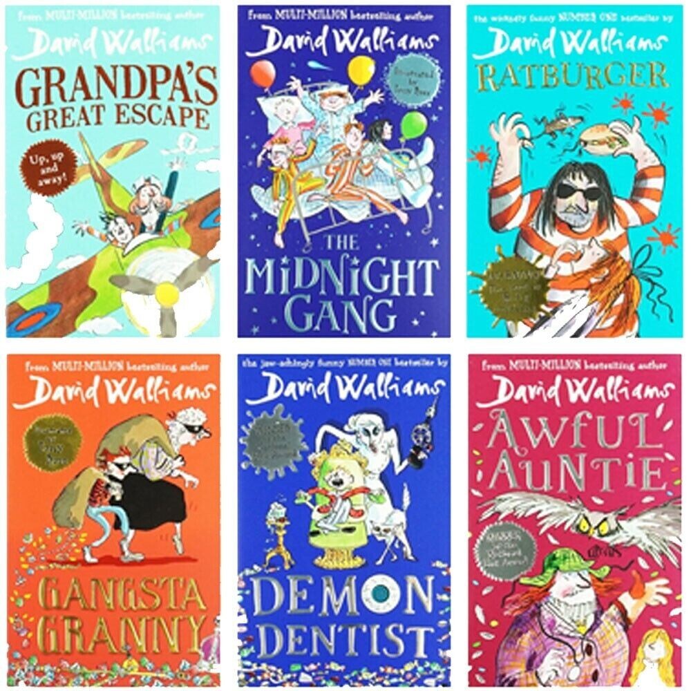David Walliams Amazing Adventure Collection 6 Books Set Midnight Gang, Ratburges