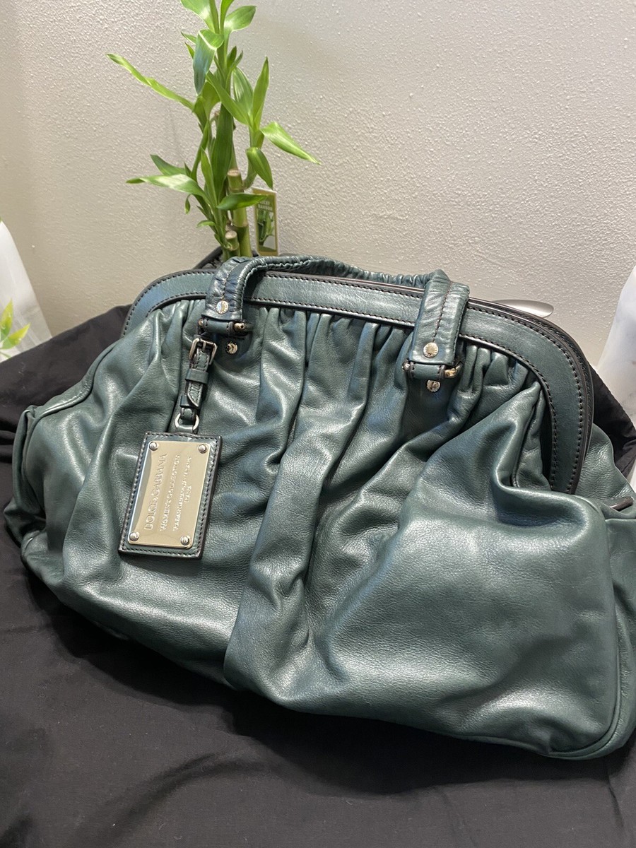 Authentic Green Leather DOLCE & GABBANA Miss Curly Handbag Authentic Green Leather DOLCE & GABBANA Miss Curly Handbag
