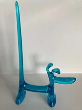 Koziol Ring Holder Jewelry Stand WOW Dog Aqua Blue Whimsical Made in Germany