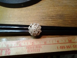 Authentic J. Crew Gold Plated Pave Crystal Accents Cocktail Ring Size 8
