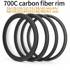 MEROCA Carbon Fiber Rims Road Bike Bicycle Clincher Wheels 26/83mm V/Disc Brake